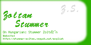 zoltan stummer business card